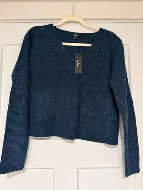 NWT Lulus deep teal knit sz S